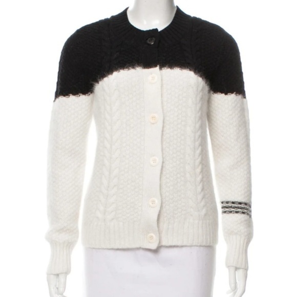 Band Of Outsiders Drowning Cable Crewnck Angora-Blend Sweater - Picture 2 of 12